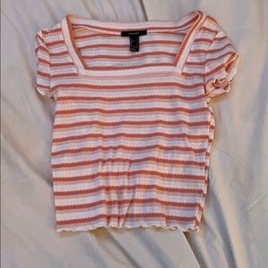 Pink stripped crop top